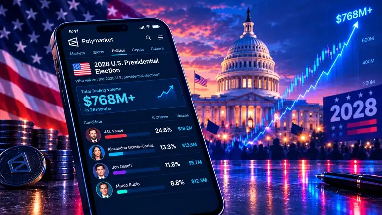 $768M already bet on the 2028 US election, 791 days early
