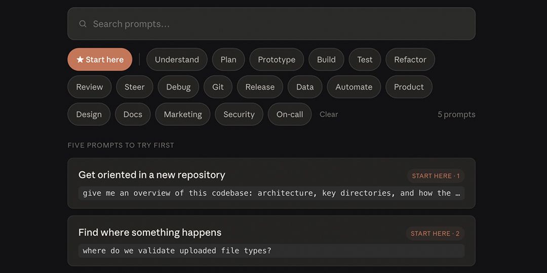 Anthropic Claude Code prompt library documentation
